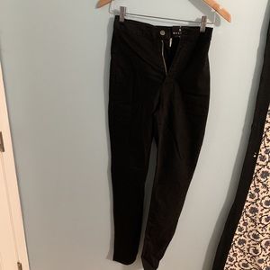 High wasted black skinny jeans